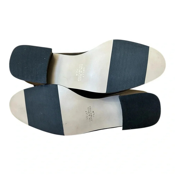 MARKON Shelly Black Leather Riding Boots sz 7.5M Fall Winter 1.5" Block Heel EUC - Picture 6 of 8